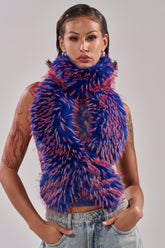 FEEL ME BABY FUR BLOUSE IN BLUE