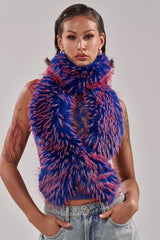 FEEL ME BABY FUR BLOUSE IN BLUE