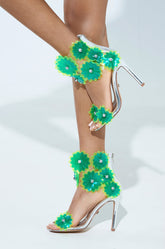 AZALEA WANG KAYDE GREEN STILETTO SANDAL