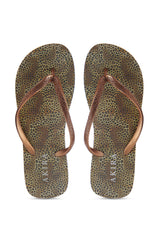 AKIRA LORETA LEOPARD THONG FLIP FLOP