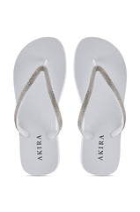 AKIRA LORETA WHITE THONG FLIP FLOP