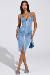 JESSIE DENIM MINI DRESS