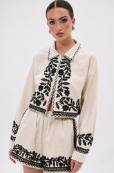 FOREVER AND EVER FLORAL BUTTON DOWN