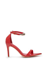 AZALEA WANG NEMTI RED PU WITH GOLD EMBELLISHMENT SANDAL
