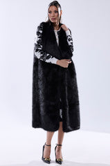 DOWNTIME FAUX FUR VEST IN BLACK