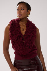 CARLY FRINGE OPEN FRONT SWEATER