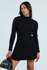 SLEEK AND CHIC KNIT MINI DRESS