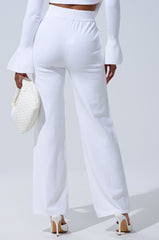 GET COZY WITH ME WIDE LEG PANT IN WHITE