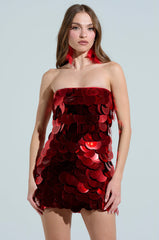 SHINE BRIGHT SEQUIN MINI DRESS