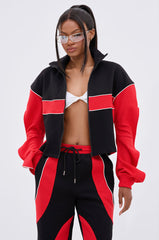 LET IT HAPPEN ZIP UP SWEATSHIRT