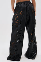 GOING CRAZY PU CUTOUT PALAZZO PANT