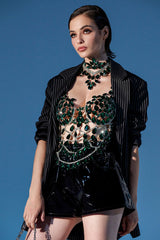 LUCKY ME RHINESTONE BLOUSE