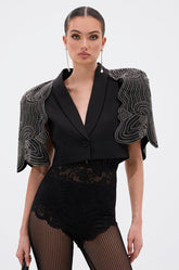 JUST WATCH EMBELLISHED CAPE