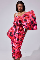 ONE OF ONE BOW MIDI DRESS