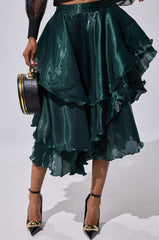 LUXE LIFE SATIN MIDI SKIRT