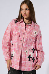 DONT GET ME GOING PLAID TOP