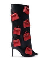 AZALEA WANG SCIPIO BLACK PURSE BOOT