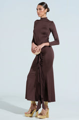THE BEST ONE YET BROWN MAXI DRESS
