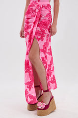 FLOWER GIRL MESH MAXI SKIRT