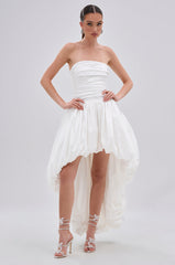 THIS AND THAT POPLIN HIGH LOW DRESS