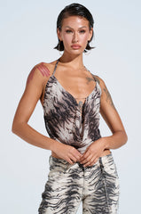 FEELING WILD DRAPE BLOUSE