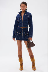 SOMETHING BETTER DENIM MINI SKIRT