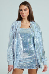 MA CHERIE OVERSIZED SEQUIN BOMBER