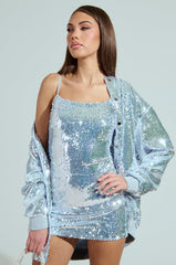 MA CHERIE OVERSIZED SEQUIN BOMBER