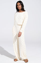 SHINE BRIGHT PEARL WIDE LEG PANT