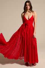 MISS AMERICANA RUFFLE DRESS AND NECKLACE SET