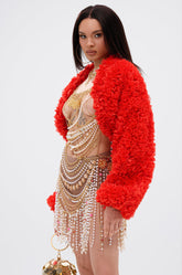 FIRED UP CHIFFON SHRUG