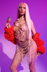 FIRED UP CHIFFON SHRUG