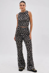 CRAZY FOR YOU FRINGE FLARE LEGGING