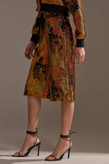 TWIN FLAME BROCADE BERMUDA SHORTS