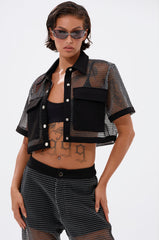 STEPHANIA TRANSPARENT BUTTON DOWN