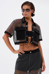 STEPHANIA TRANSPARENT BUTTON DOWN