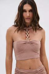 DAYDREAMING SLINKY HALTER BLOUSE