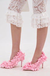 AZALEA WANG STACIA PINK BOW PUMP