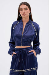 CALL BACK SATIN BOMBER