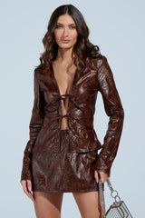 WISH YOU WELL TIE FRONT TOP