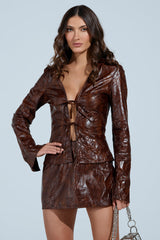 WISH YOU WELL TIE FRONT TOP