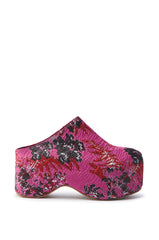 AZALEA WANG VESTA PINK MULTI BROCADE CLOG