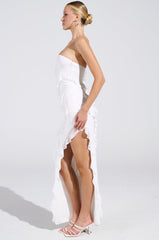 ELLA MESH TUBE DRESS IN WHITE