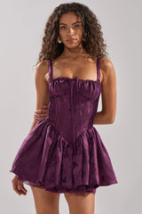 DANCE WITH ME MINI DRESS IN PLUM