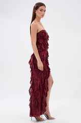 WHERE WE GOIN VELVET BURNOUT MIDI DRESS