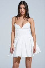 STAY FOREVER WHITE MINI DRESS