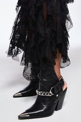 AZALEA WANG WADE BLACK WESTERN BOOTIE