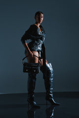 AZALEA WANG WYNNDY BLACK THIGH HIGH BOOT