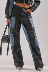 DOWN TIME MIXED MEDIA CARGO PANT