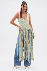 TIED DOWN V-NECK ROPE TOP